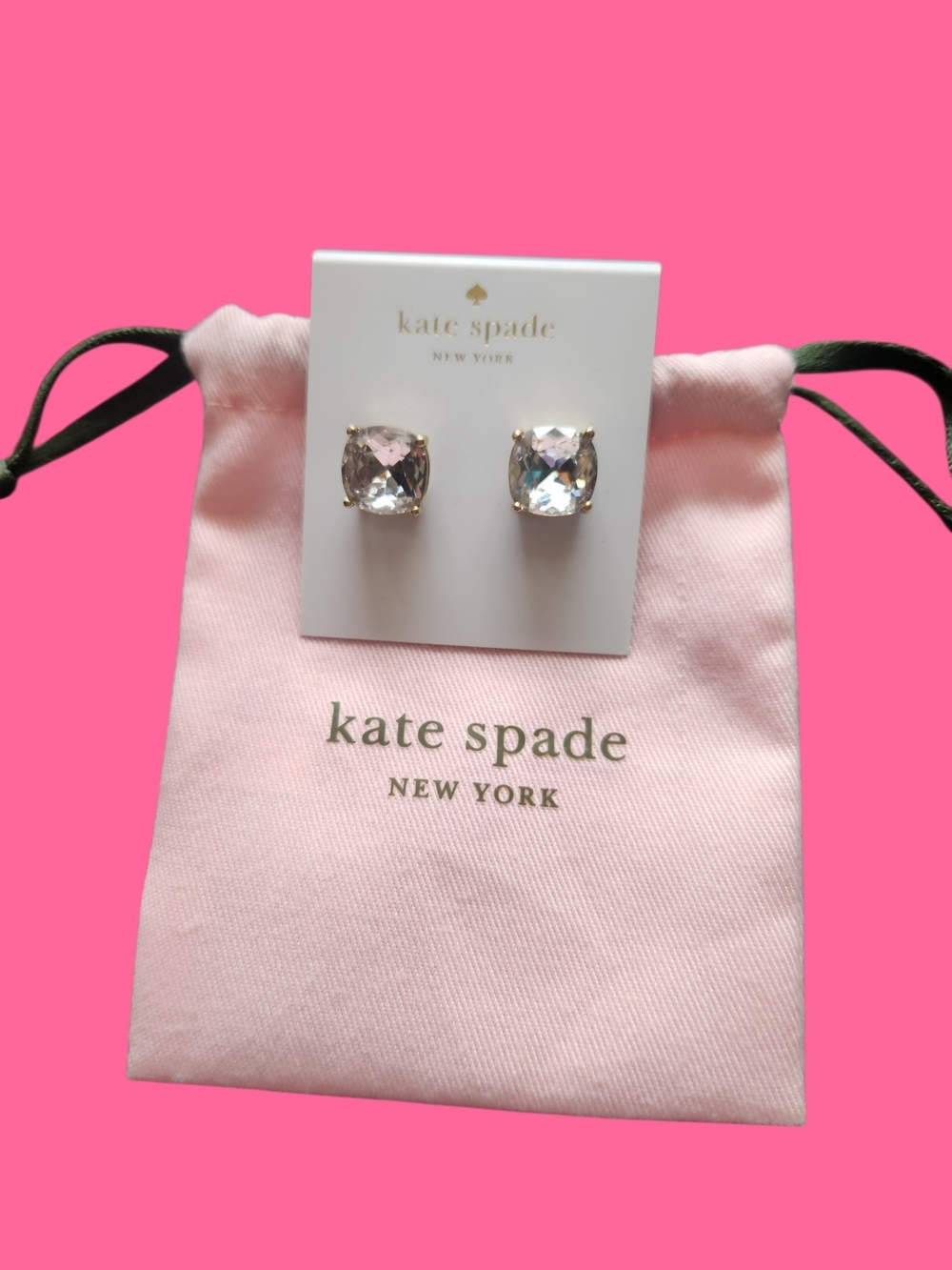 Kate Spade Square Cushion-cut Stud Earrings